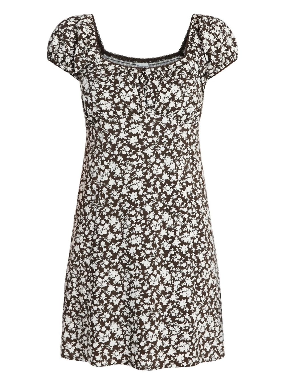 No Boundaries Fit and Flare Dress with Puff Sleeves - Size Large